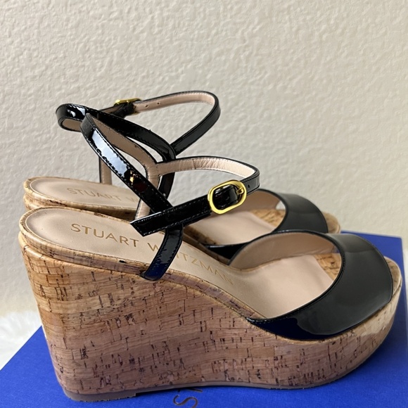 Stuart Weitzman Wedge Open Toes Sandal Size 7 - Picture 5 of 9